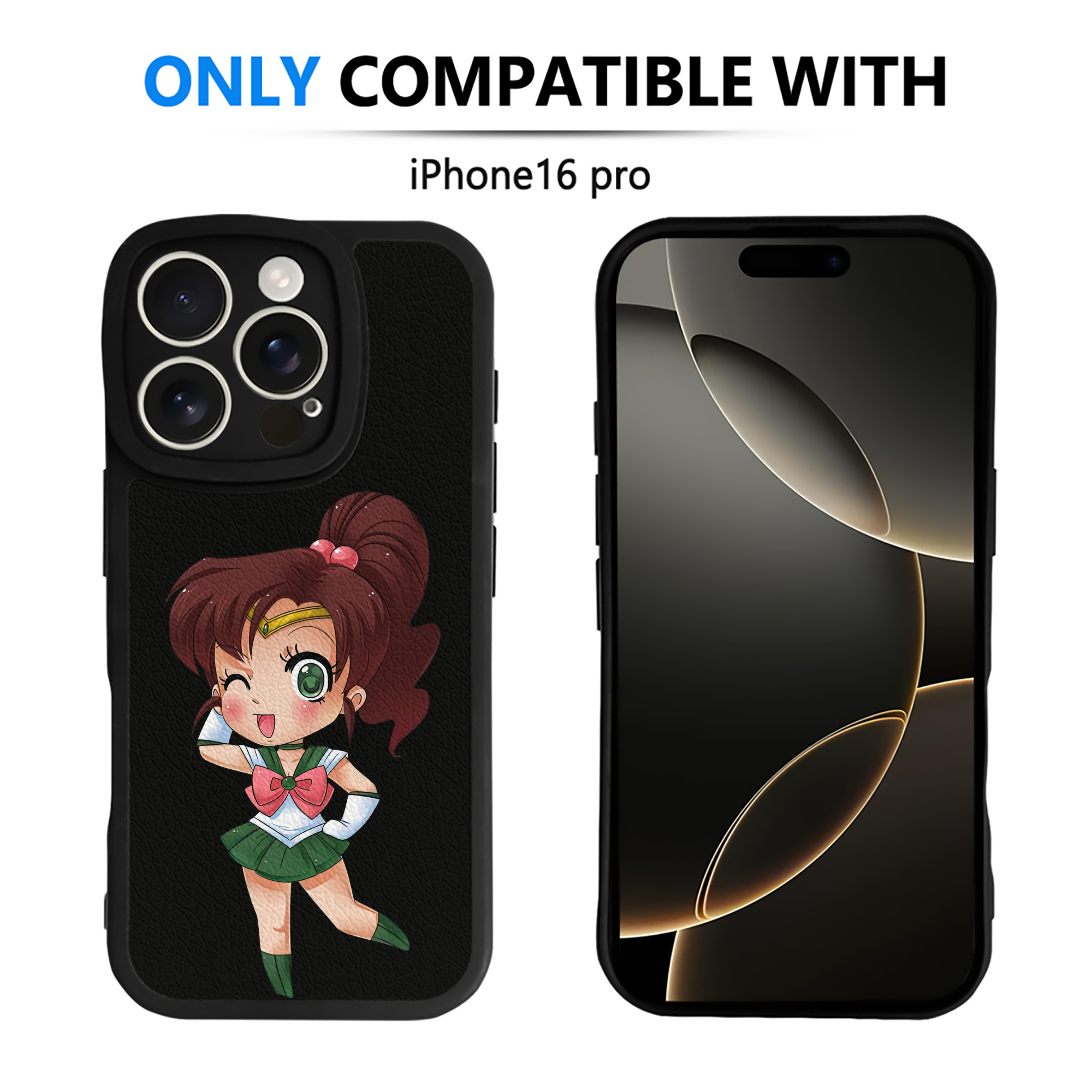 （画像用） 美少女戦士セーラームーン 木野 まこと きの まこと Sailor Moon Kino Makoto （セーラージュピター；Sailor Jupiter） 【iPhone 16シリーズ対応】シリコンスマホケース（レザー調） 材質：シリコン